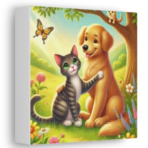 Pet's having a beautiful moment wall art - Perfect for Animal Lovers