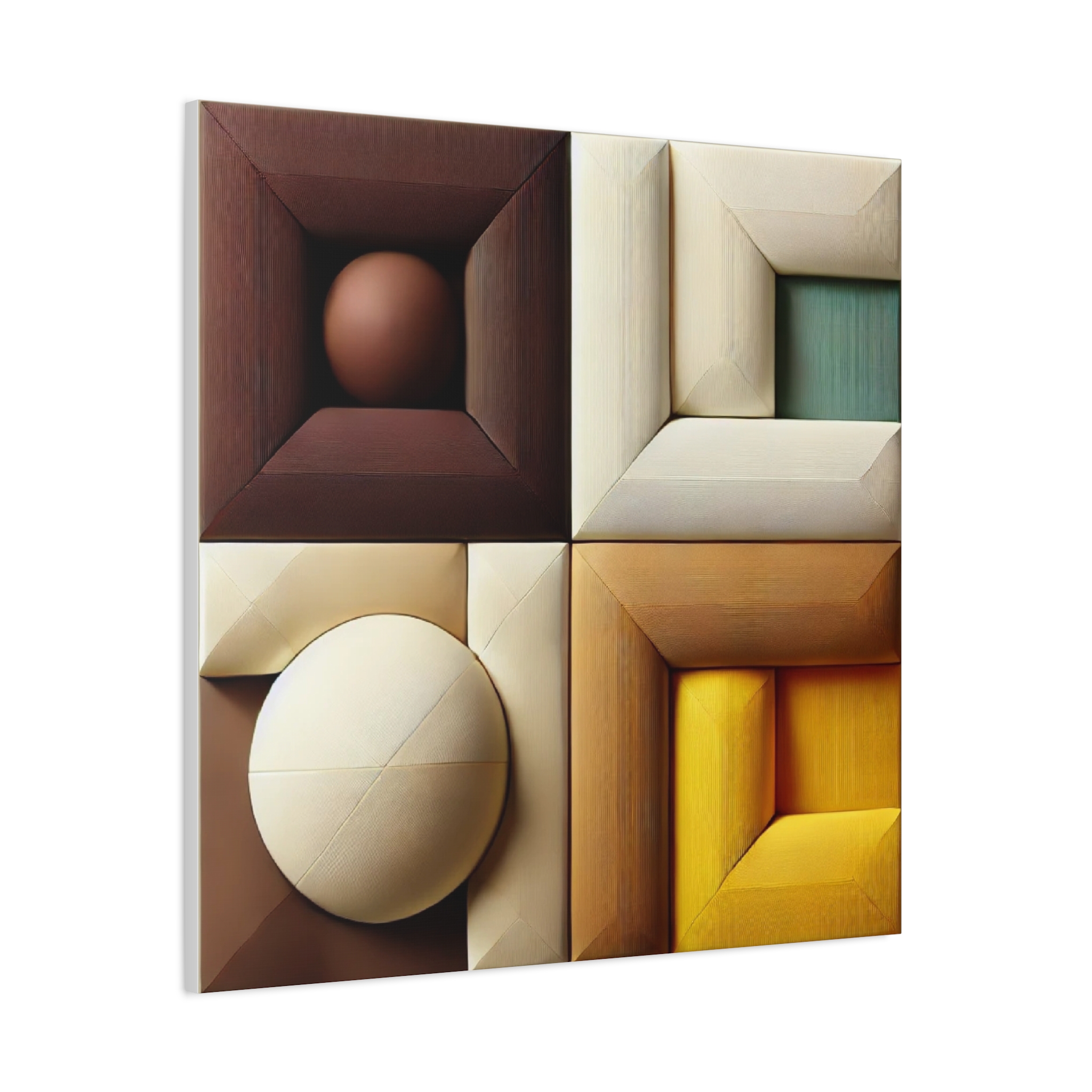 Modern Geometric Canvas Art – Elegant Framed Design for Home and Office Decor