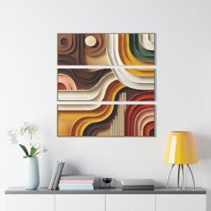 Modern Abstract Acrylic Triptych Wall Art | Vibrant Geometric Decor