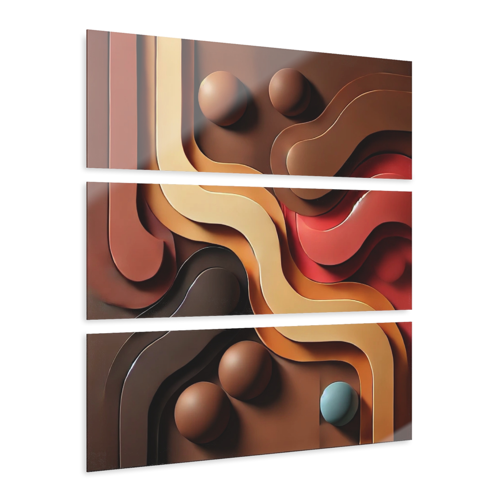 Modern Abstract Triptych Acrylic Prints Wall Art for Contemporary Home Decor