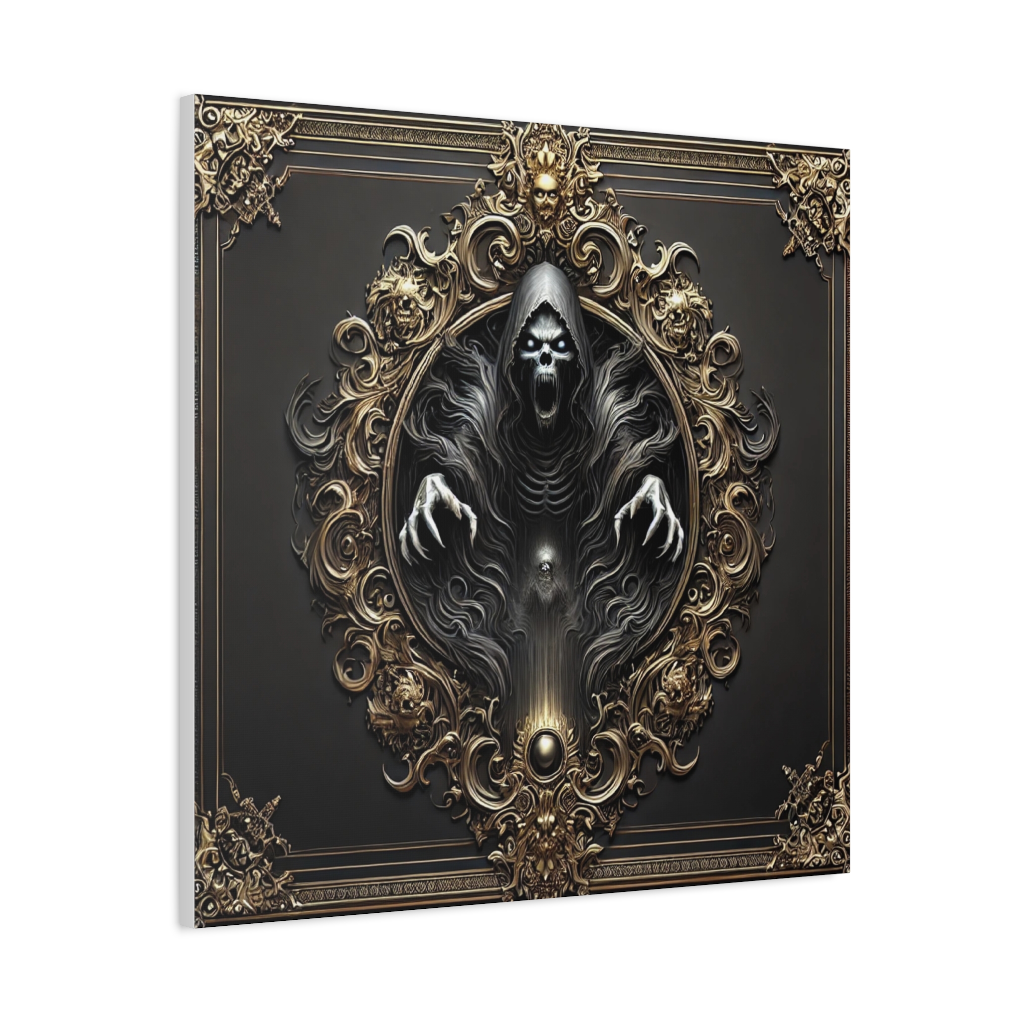Gothic Wall Art Canvas – Grim Reaper Design