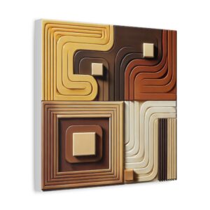 Retro-Modern Wall Art Canvas - Abstract Design