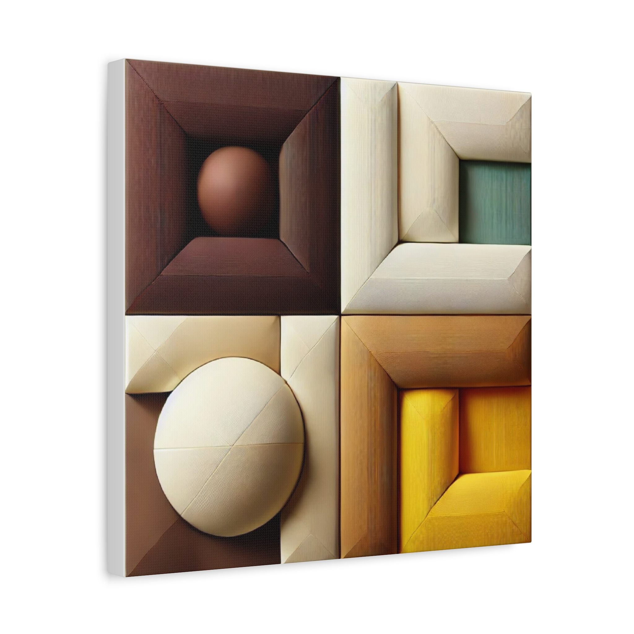 Modern Geometric Canvas Art – Elegant Framed Design for Home and Office Decor
