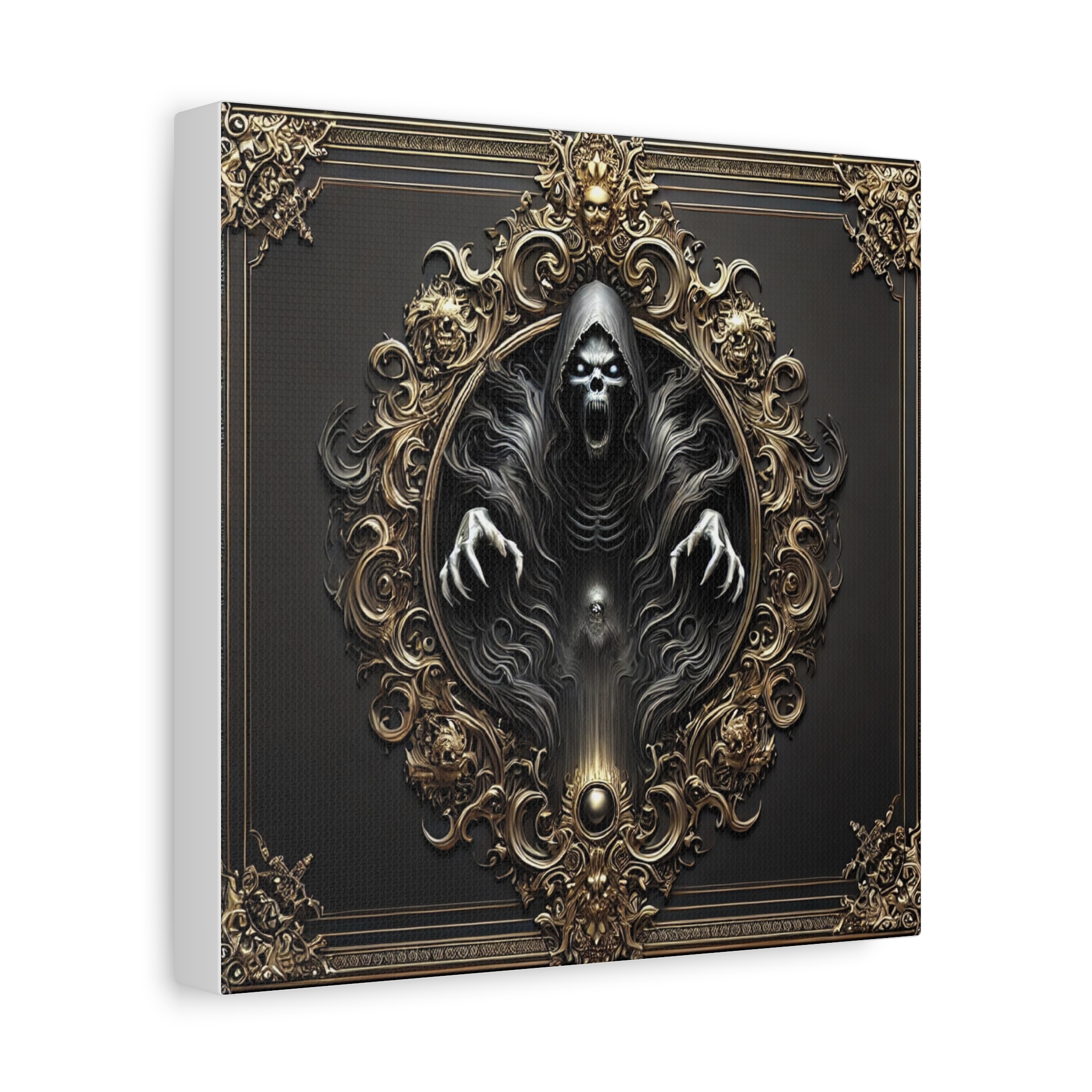 Gothic Wall Art Canvas – Grim Reaper Design