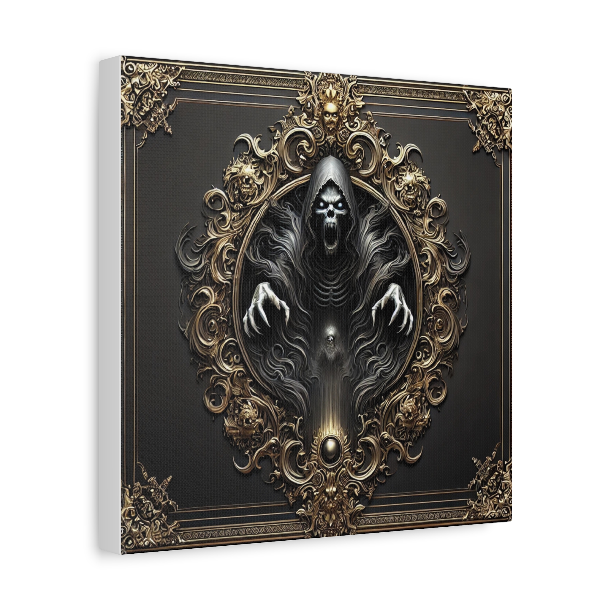 Gothic Wall Art Canvas – Grim Reaper Design