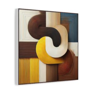 Abstract Matte Canvas Wall Art - Stylish Stretched Design for Modern Living Spaces