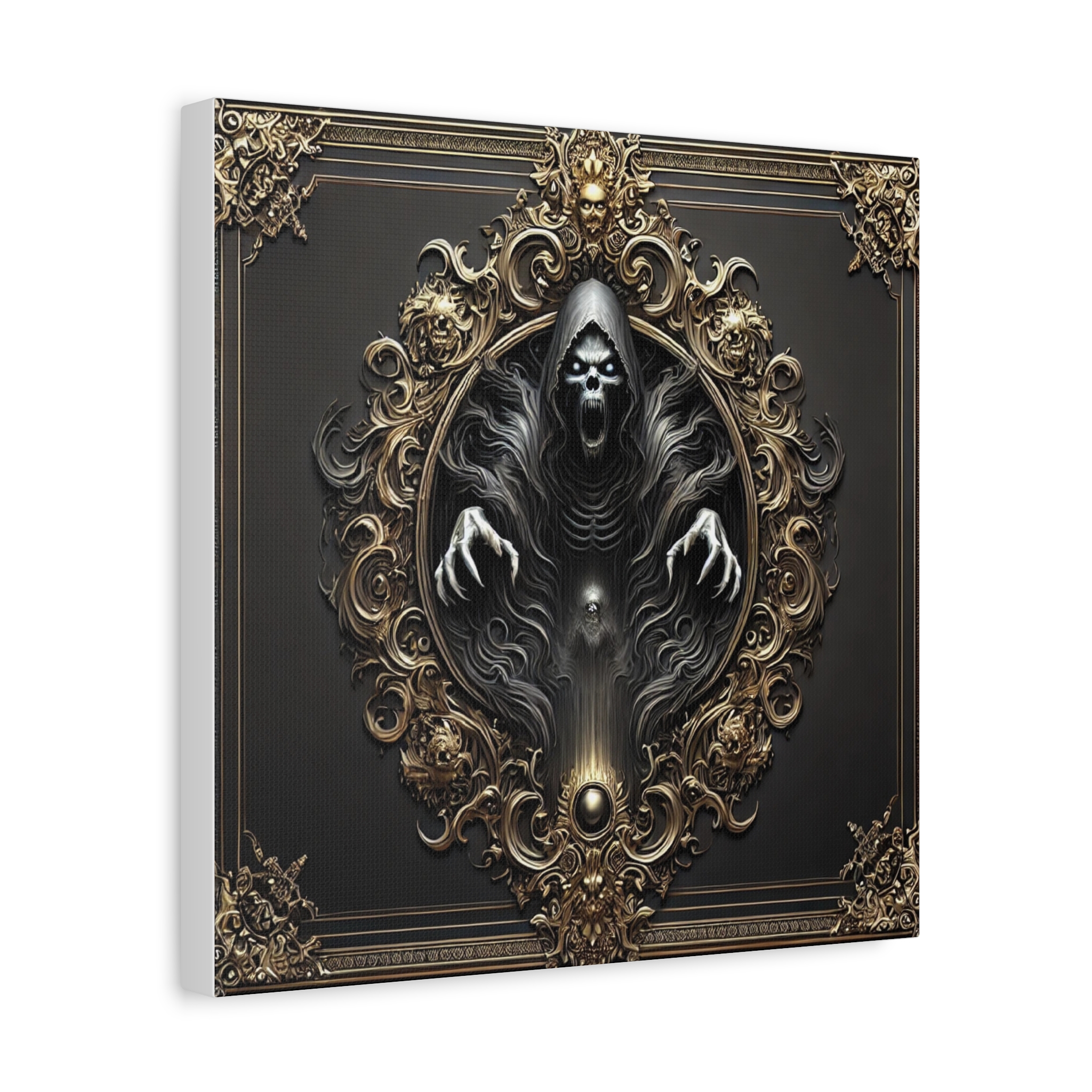 Gothic Wall Art Canvas – Grim Reaper Design