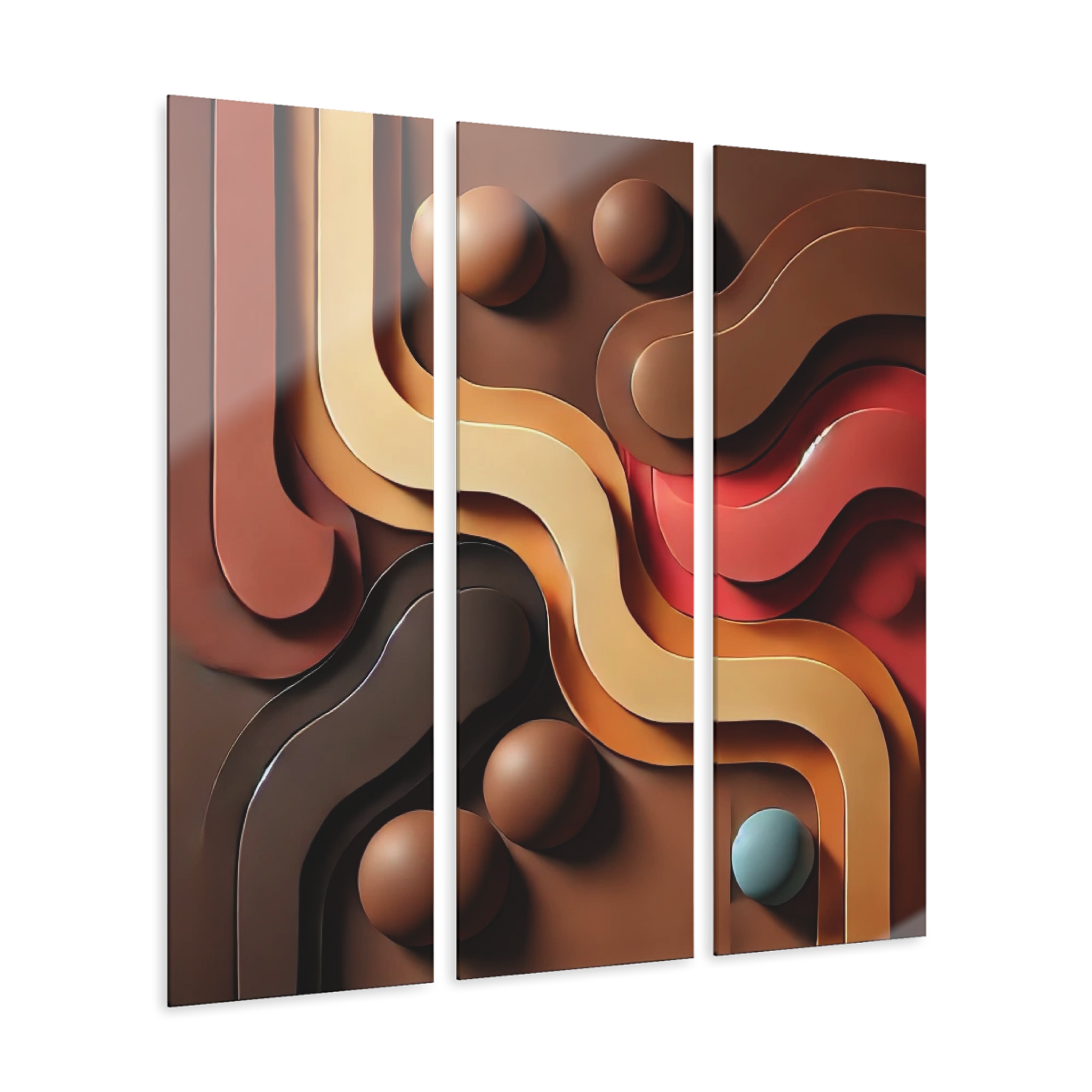 Modern Abstract Triptych Acrylic Prints Wall Art for Contemporary Home Decor