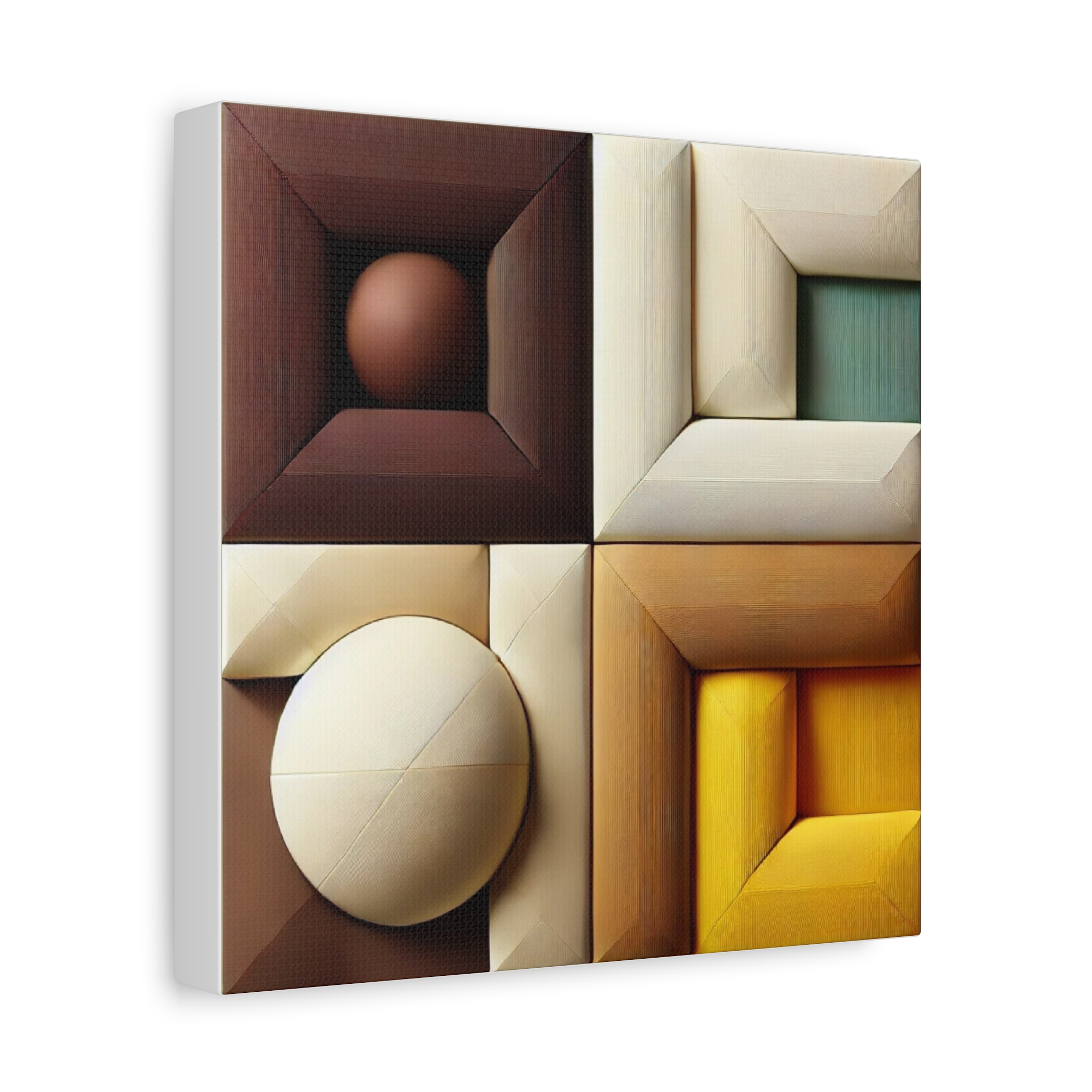 Modern Geometric Canvas Art – Elegant Framed Design for Home and Office Decor