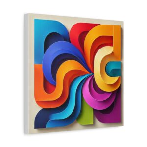 Vibrant Abstract Wall Art Canvas - Colorful Swirl Design for Home Decor & Office