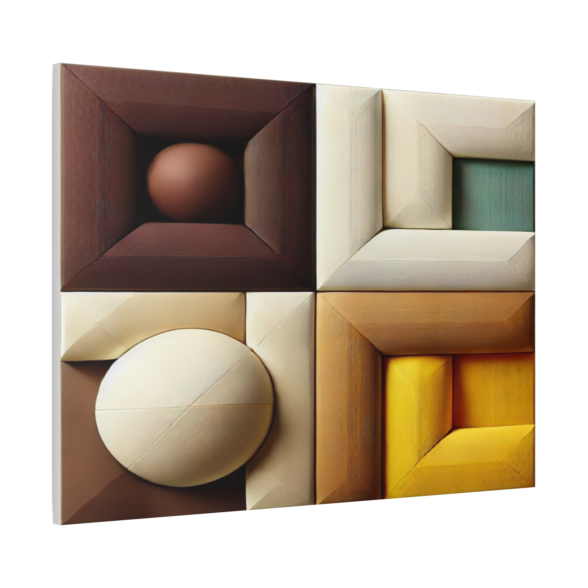 Modern Geometric Canvas Art – Elegant Framed Design for Home and Office Decor