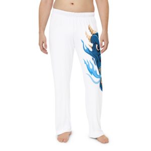 Blue Dragon Design Men Pajama Pants - Cozy Loungewear for Fantasy Fans