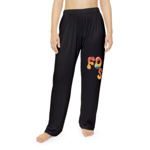 Cozy Women's Pajama Pants with Colorful Lettering - Perfect for Relaxation