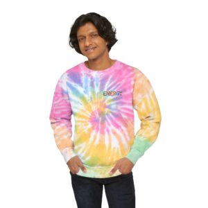 Unisex Tie-Dye Sweatshirt - "ENERGY" Graphic Pullover for Casual Comfort