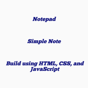 Notepad – Simple Note - HTML Code