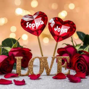 Personalized Love Heart Name Template