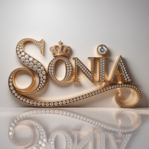 Personalized Luxury Name Art with Crown