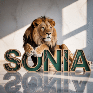 Personalized Majestic Lion Name Art